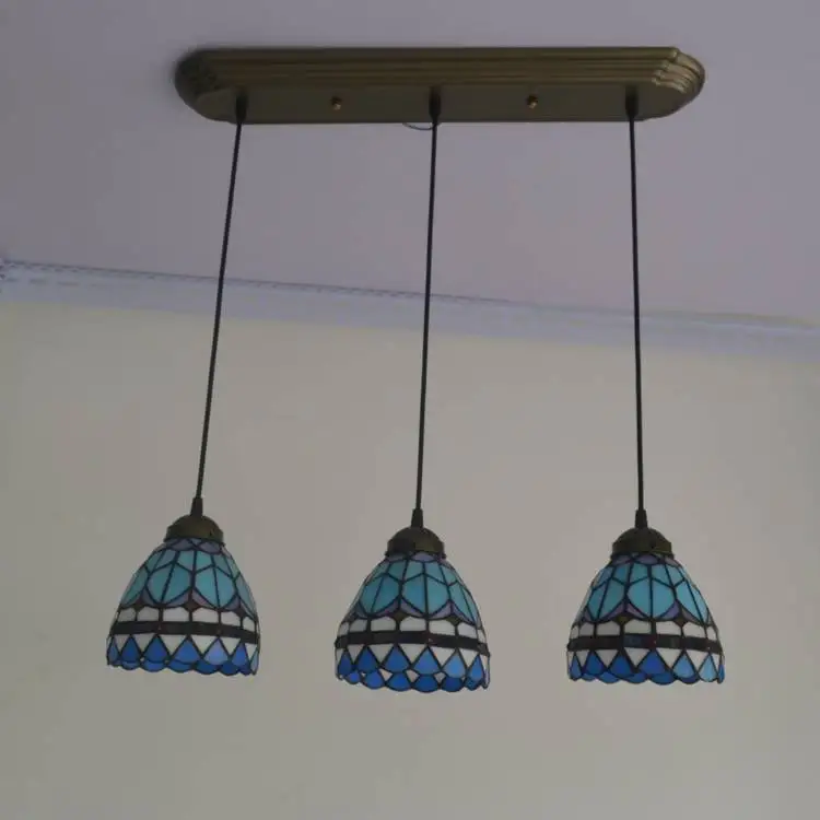 Современный подвесной светильник в средиземноморском стиле с 3 стеклянными