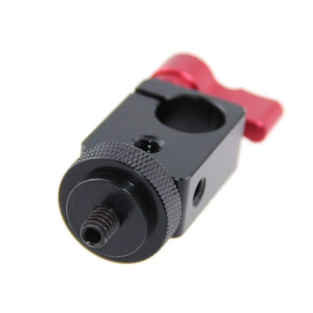 CAMVATE Single Rod Clamp 15 мм с 1/4 &quotкрепежным винтовым адаптером (M5 Вращающаяся ручка