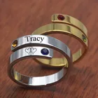 Кольцо с камнем по месяцу рождения, ювелирные изделия могут быть изготовлены по индивидуальному заказу, кольца с любым именем YP6865