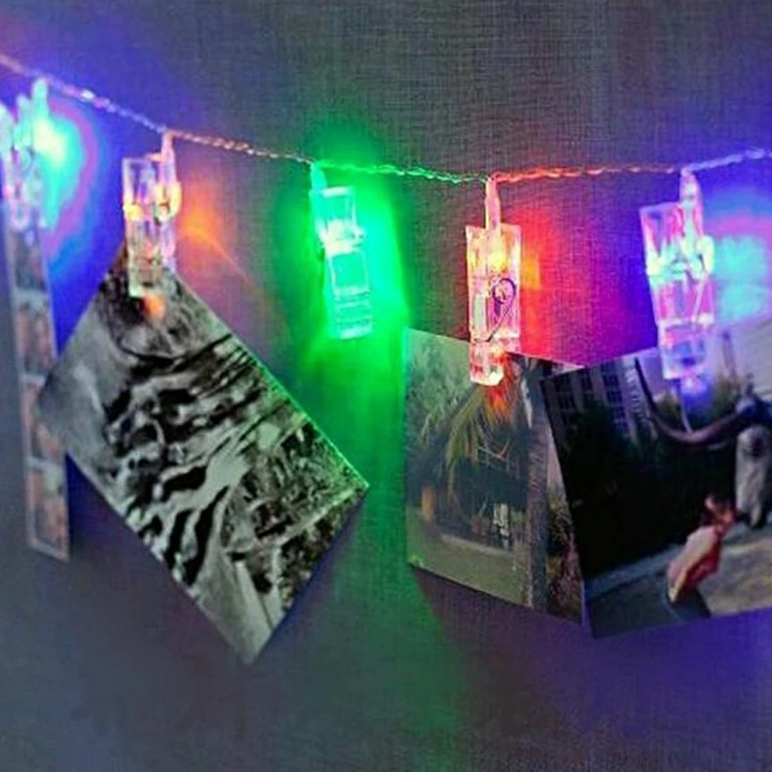 Новый брендовый праздничный светильник ing 1 м 10LED карта фото настенный Сказочный