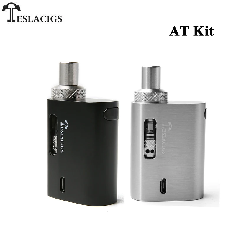 Оригинал Тесла на Starter Kit 900 мАч Батарея TESLACIGS 45 Вт в окне MOD Vape с 1 5 мл распылитель