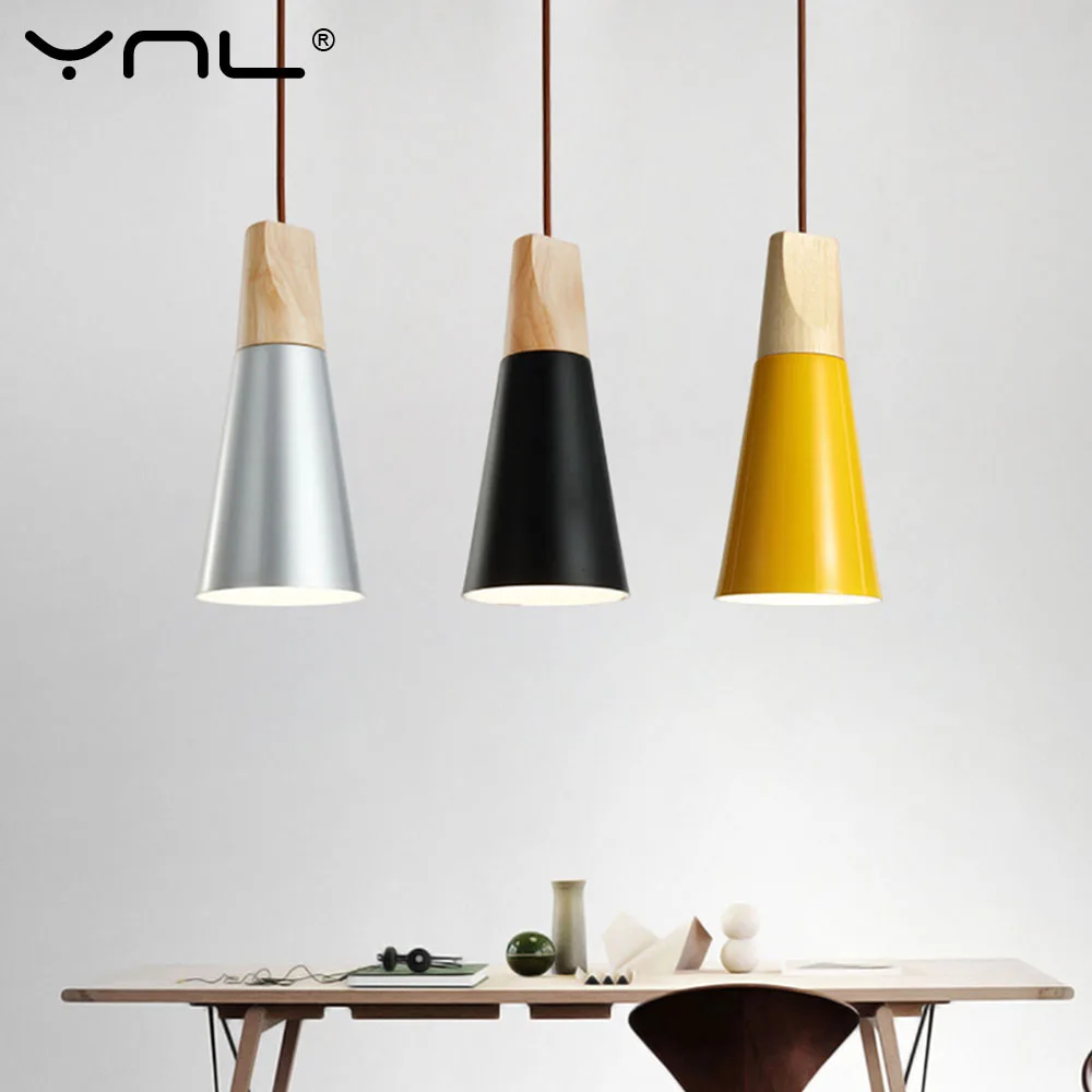 Современные деревянные светильники для столовой Подвесная лампа художественные