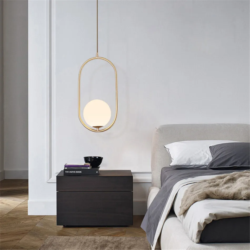 Nordic Loft Light Vintage Art Deco Master Bedroom Lamp Glass Bulb Pendant Tiffany Style Shades Modern Reading | Лампы и освещение