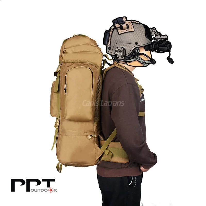 E.T Дракон 65L металлический стальной каркас супер светильник Molle водонепроницаемый нейлоновый мешок водонепроницаемый чехол маслостойкий охотничий мешок PP5-0055
