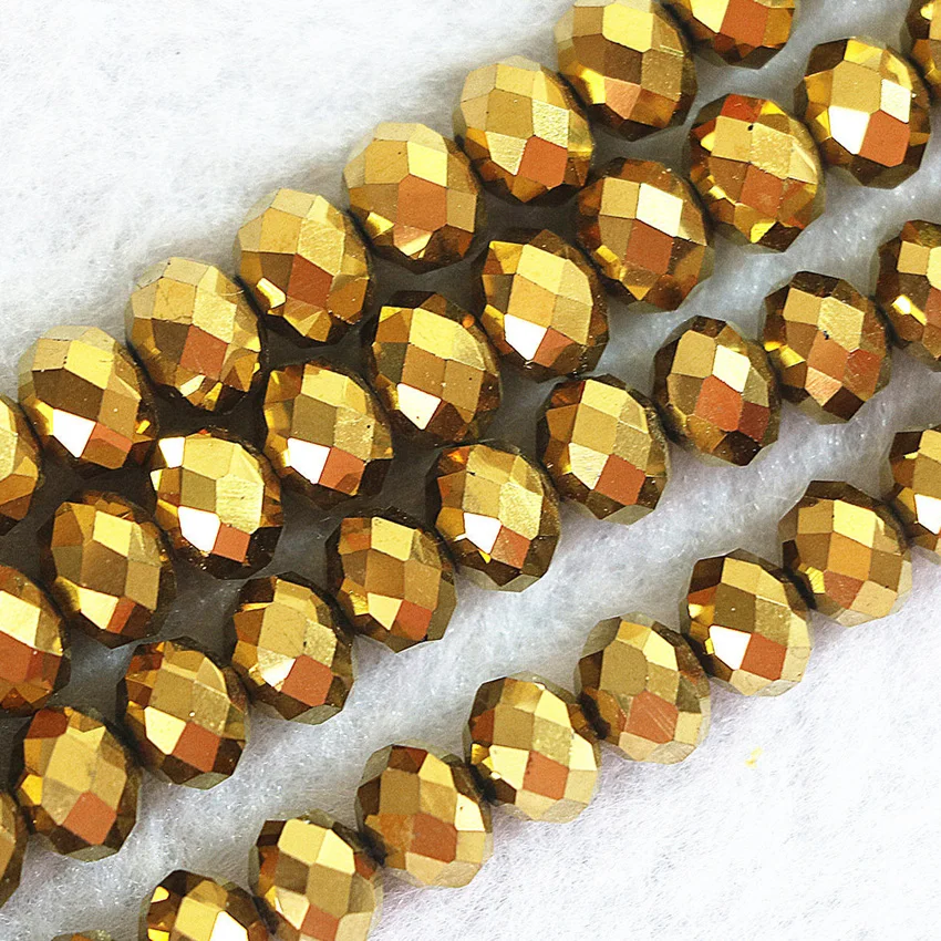 Оптовая цена Кристалл 25 Цвет стекла Rondelle счеты граненый 4 размера свободные