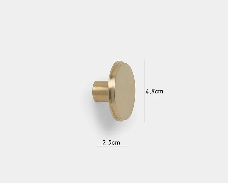 48mm Нордический крючок для пальто, латунные крючки, настенная дверь, вешалка для одежды, пальто, шляпы для спальни, кухни, ванной комнаты - Цвет: 48mm