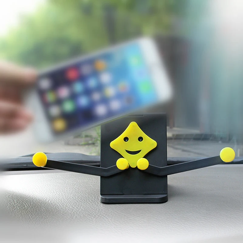Hot Selling Phone Bracket Creative Smiling Face Seat Customized Car Outlet Multi-functional Magnetic Mobile Frame | Автомобили и