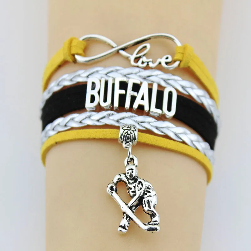 Браслет Infinity Love Buffalo кожаный плетеный браслет ручной работы для женщин и мужчин |