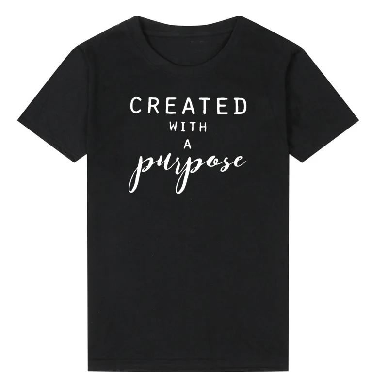 Создан с Purpose Letters для женщин футболка рубашка с религиозным рисунком женщина футболка "Вера" короткий рукав повседневные хлопковые топы плюс размеры футболки
