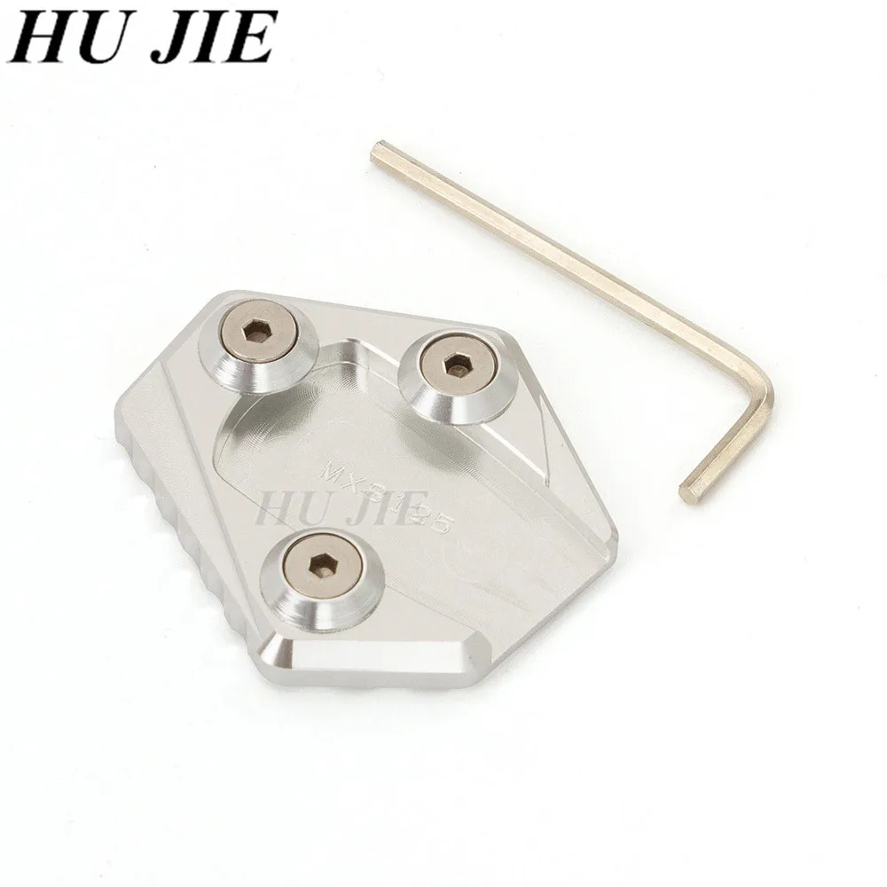 B CNC Алюминий мотоциклетная боковая подставка удлинитель подставки Plate площадку для Honda гром MSX125 MSX 125 - Цвет: B