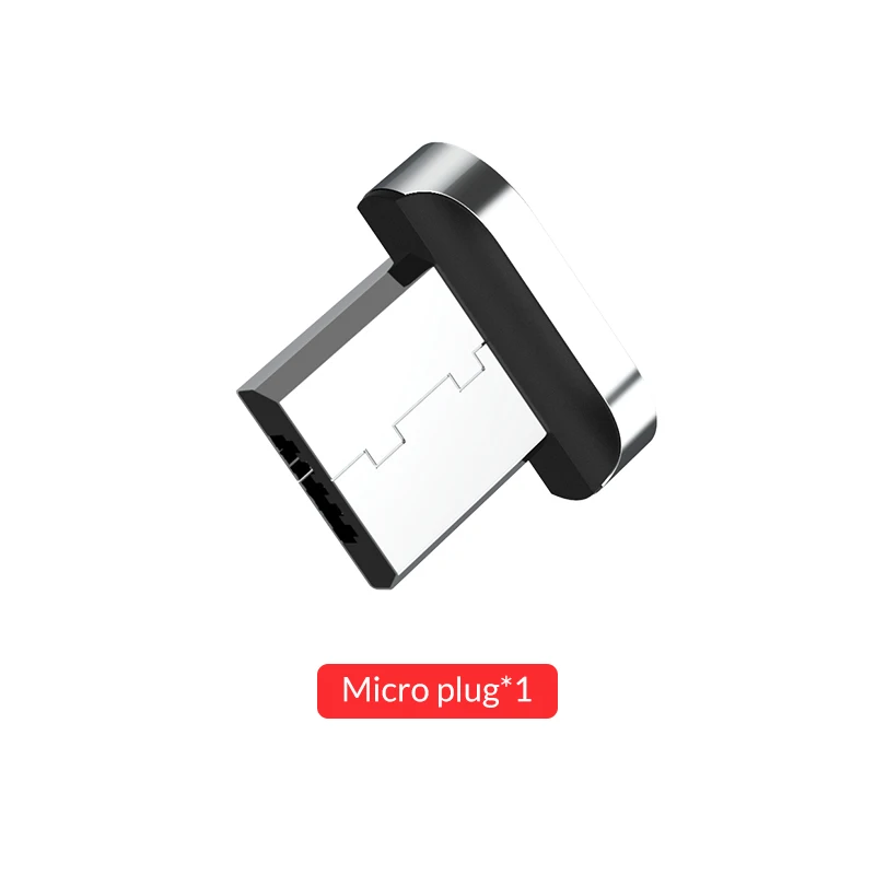 Only Micro Plug TOPK 1 м 2 м USB Магнитный кабель usb type C и mi cro USB кабель Быстрая зарядка кабель usbc для iPhone samsung Xiao mi redmi note 7 mi a2 - Цвет: Only Micro Plug