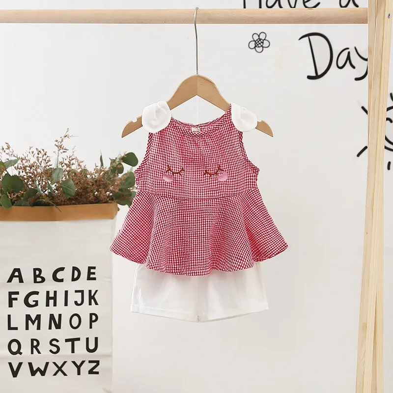 Age 0-13 year Children Clothes Toddler Costume Summer Two Piece Party Lace Princess Elegant Kids Suit Dress Girl Clothing Set | Детская