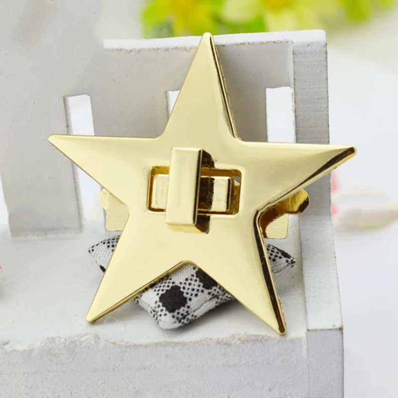 2pcs Fashion New Women Star Metal DIY Clasp Turn Twist Lock For Shoulder Bag Handbag Purse Accessories High Quality | Багаж и сумки