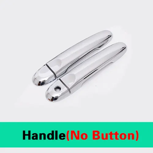 no button handle Для Nissan JUKE 2010- класса «Люкс» хромированные покрытия для дверных ручек Infiniti эсквайр 2011 2012 2013 автомобильные аксессуары наклейки стайлинга автомобилей - Название цвета: no button handle
