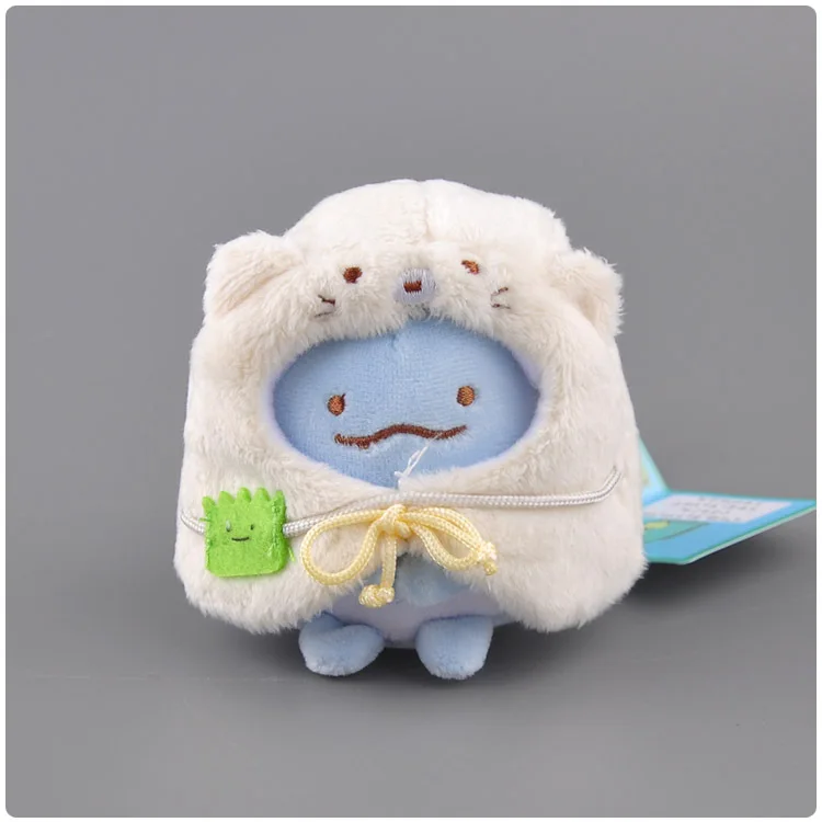 9 см Kawaii японский Sumikko Gurashi San-X уголок био плюшевый брелок Подвески игрушка чучела плащ животные прекрасный мешок Рождественская кукла в подарок - Color: D