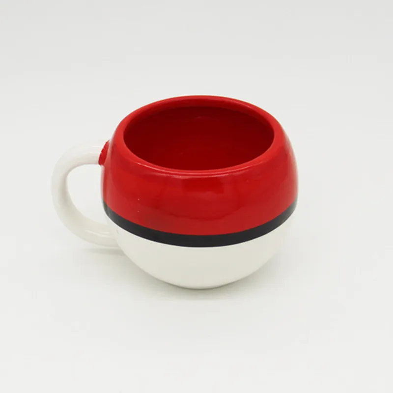 

XING KILO Elf Ball Shape Ceramic Cup Pokemon Coffee Cup Milk Mug Red White Eye Cup