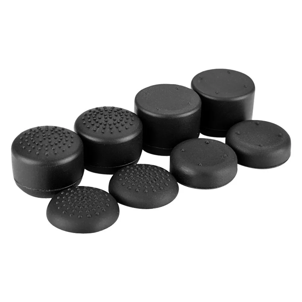8 Black Cap Силиконовый резиновый чехол IVYUEEN для playstation 4 Dualshock 4 PS4 Pro, тонкий защитный чехол для контроллера с захватами для большого пальца - Цвет: 8 Black Cap