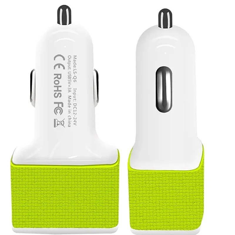 Быстрое зарядное устройство для автомобиля 5 В 3 usb порта автомобильное Iphone 7 6 Micro