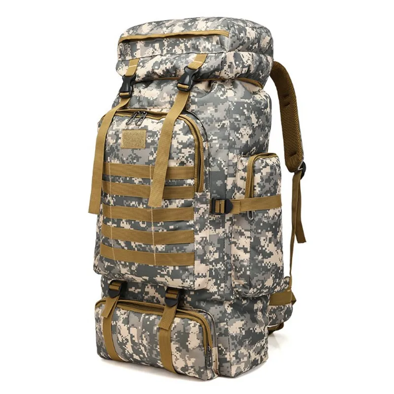 80L Waterproof Climbing Hiking Military Tactical Backpack Bag Camping Mountaineering Outdoor Sport Molle 3P S510 | Спорт и
