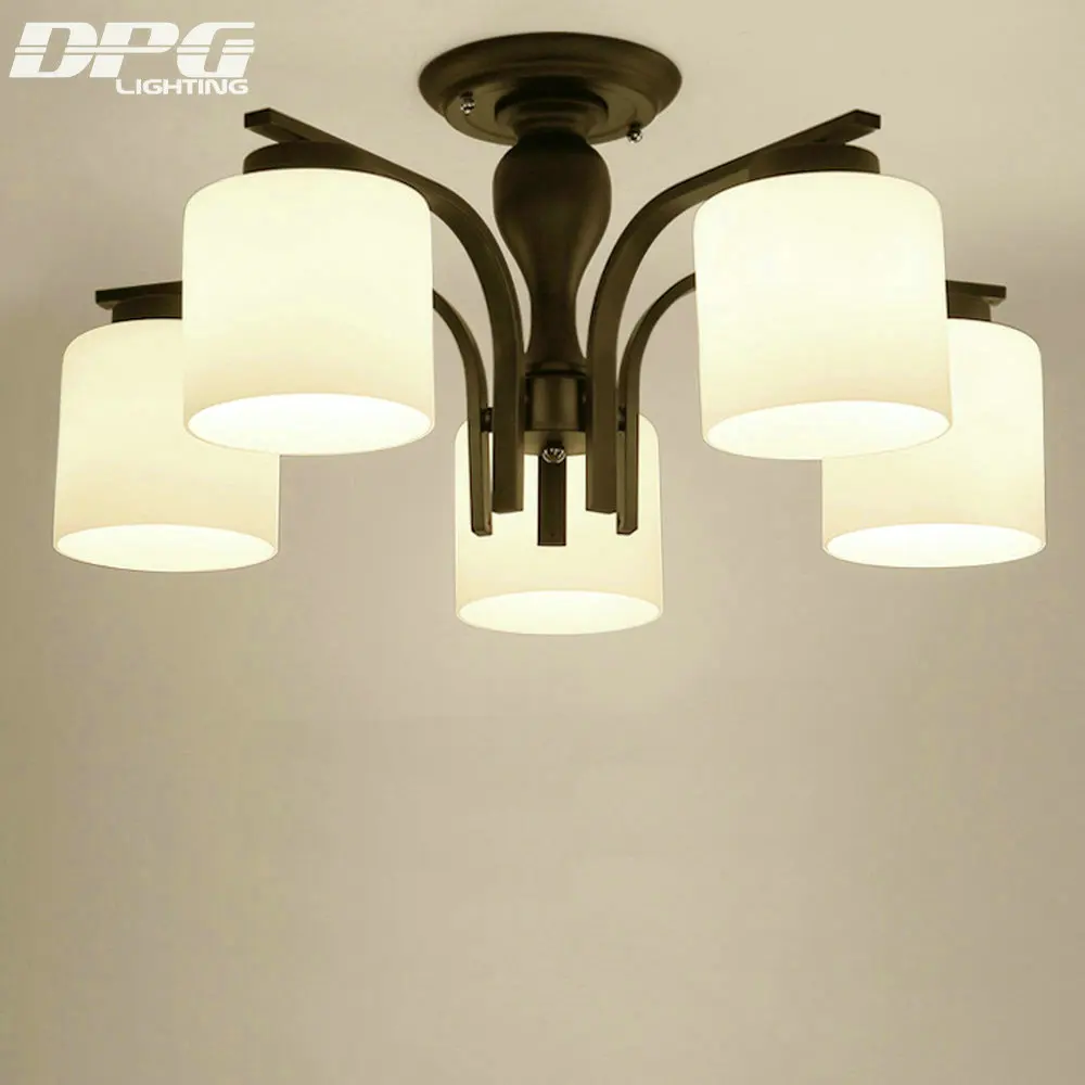 Современные потолочные светильники из белого матового стекла светодиодная