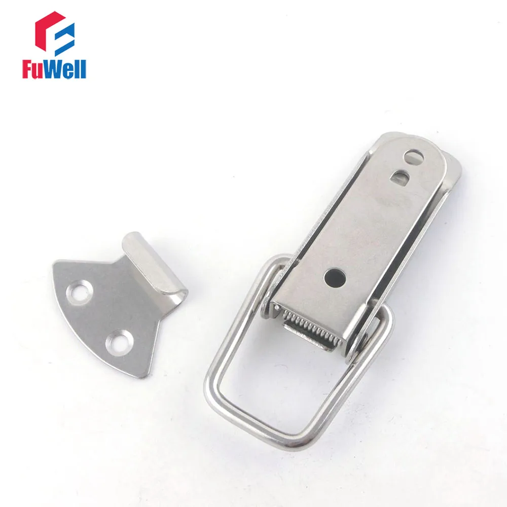 2 шт. R101 подпружиненная Рычажная защелка из нержавеющей стали для шкафа|Засовы| |