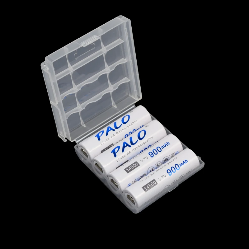 PALO 14500 900mAh 3 7 V литий ионная аккумуляторная батарея AA литиевая для светодиодных