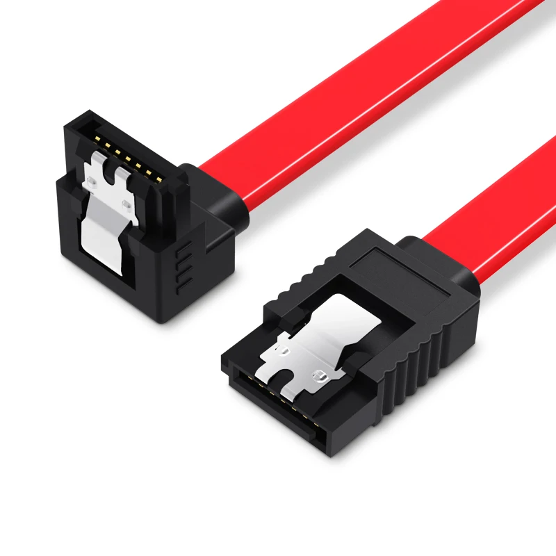 Красный Vention Sata 3,0 7pin кабель для передачи данных Супер Скоростной SSD HDD Sata III угловой жесткий диск для ASUS Gigabyte MSI материнская плата 0,5 m - Цвет: Красный
