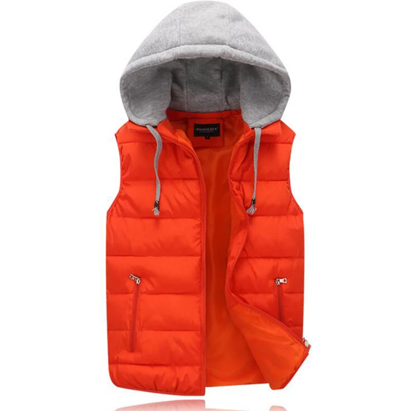 Жилет мужской с капюшоном на молнии х/б|hooded vest men|sleeveless jacketfashion men |