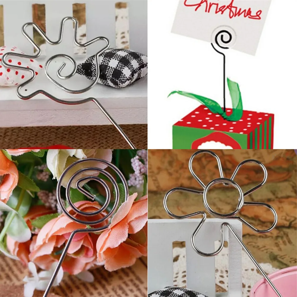 Сердце Форма Ремесло Новый зажим для провода карты Примечание фото Памятка