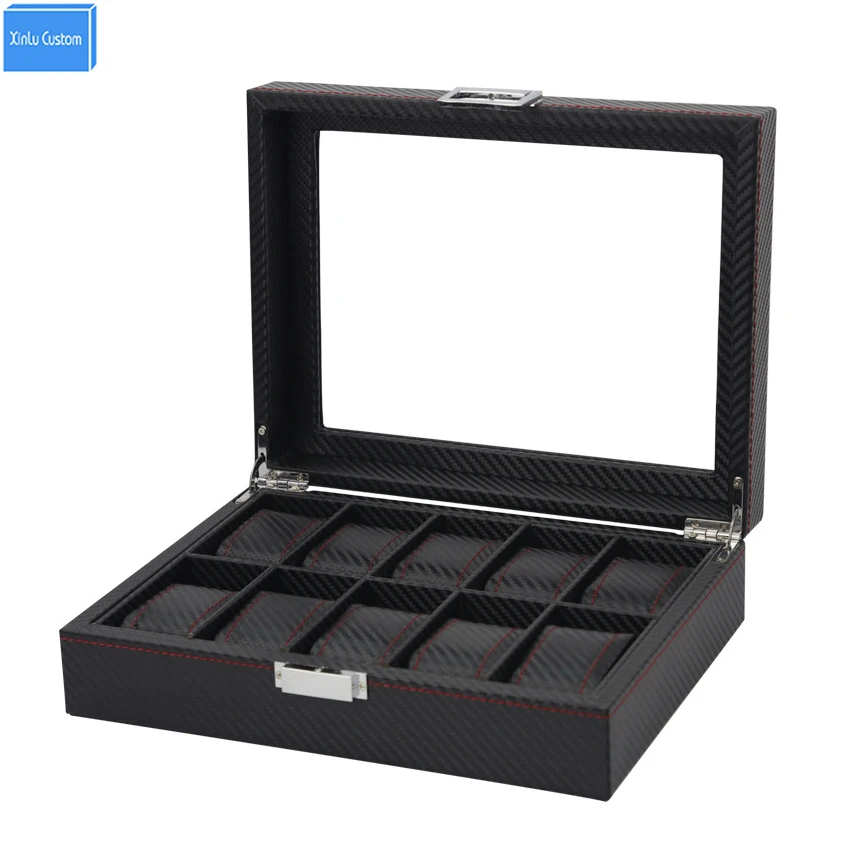 Роскошный черный полосатый вязаный кожаный Органайзер с 10 отделениями для