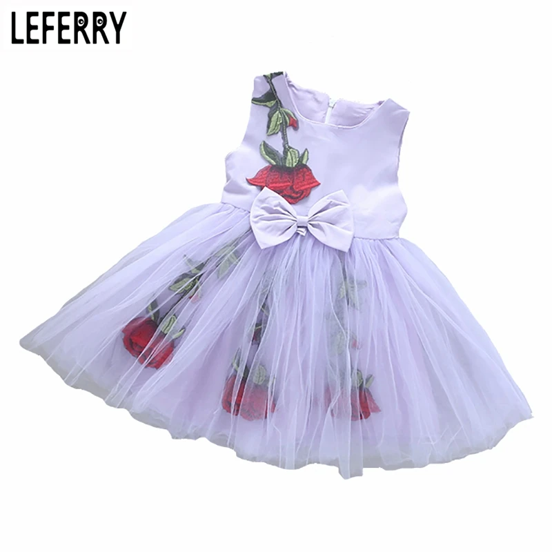 2020 Summer Girls Dresses Baby Clothing Floral Mesh Sleeveless Kids for Toddler Princess Dress New Fashion | Детская одежда и