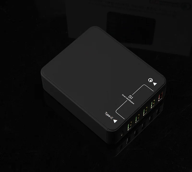 USB Зарядное устройство, 60 Вт QC 3,0 Тип для настольных ПК с Зарядное устройство: 6-Порты и разъёмы зарядка через usb станции, Зарядное устройство концентратор, несколько USB Зарядное устройство для смартфонов