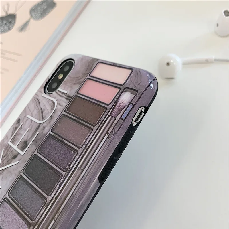 Роскошный Силиконовый поднос для теней век мобильный телефон чехол iPhone 7 6 8 бухта