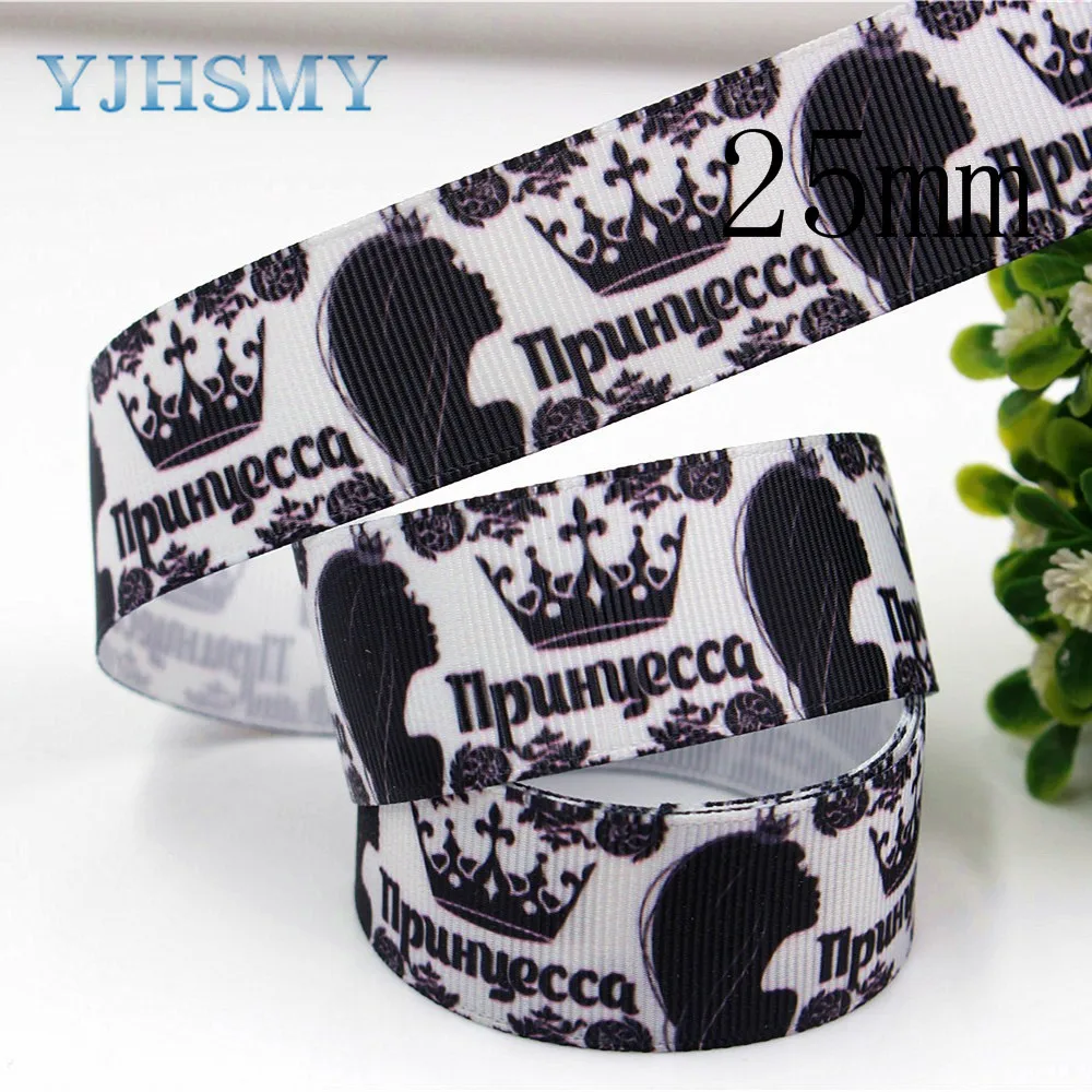 YJHSMY D-171108-572 22/25 mm 10 yards Cartoon Printed grosgrain ribbons DIY handmade Hair accessories Material wedding gift wrap | Дом и сад