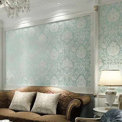 Европейские нетканые металлические современные цветочные Дамасские обои в