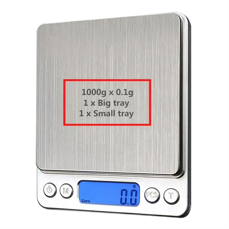 1000g x 0.1g 11 фунтов/5000 г высокоточные электронные кухонные весы цифровые весы для еды весы из нержавеющей стали измерительные инструменты весы - Цвет: 1000g x 0.1g