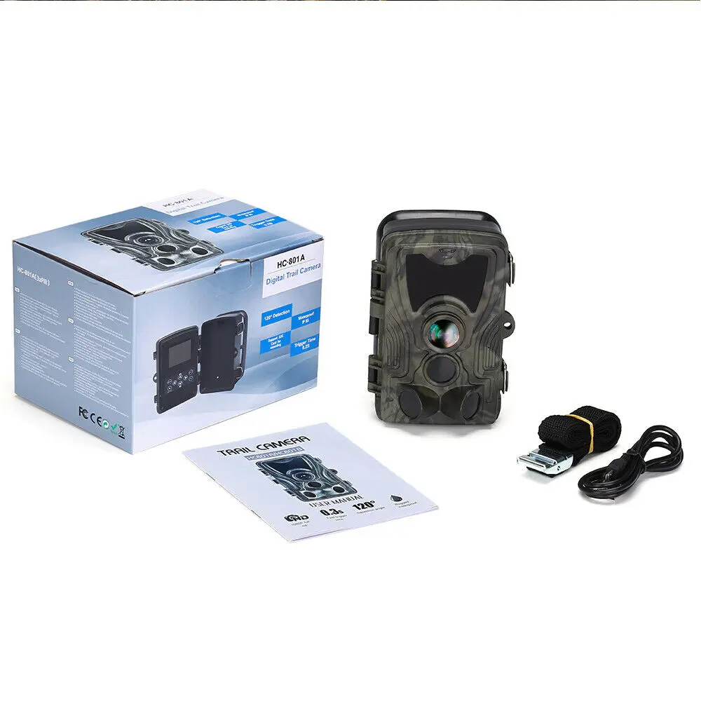 HC801A 16MP 1080P 3xpir 0 3 S Водонепроницаемая камера ночного видения для игры в дикую