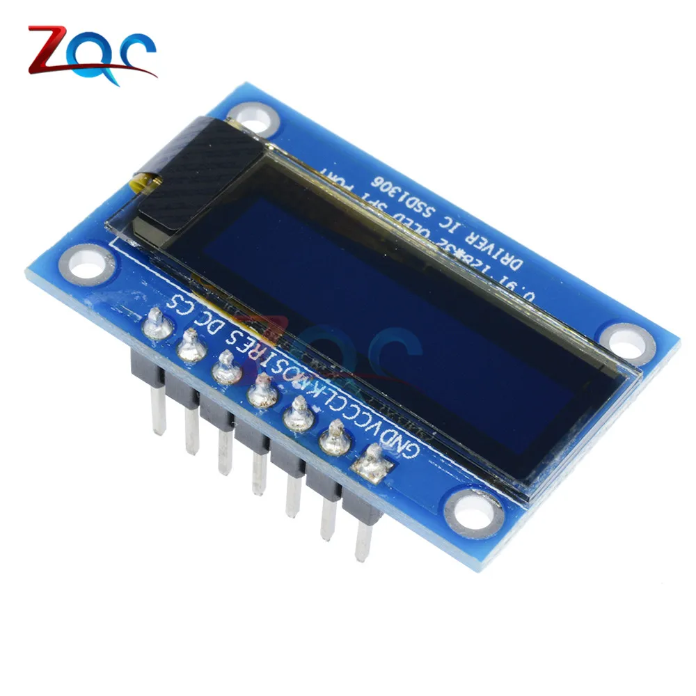 0 91 дюймовый SPI 128x32 белый/синий OLED ЖК дисплей DIY модуль SSD1306 Драйвер IC DC 3 5 в для Arduino