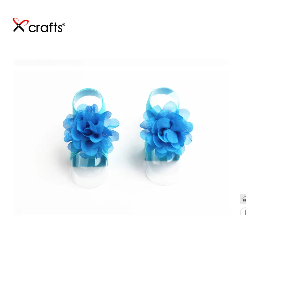 PPCrafts 5Pcs/lot New Children Chiffon Headband + Foot Flower Set / Baby Feet Barefoot Sandals AH068 | Детская одежда и обувь