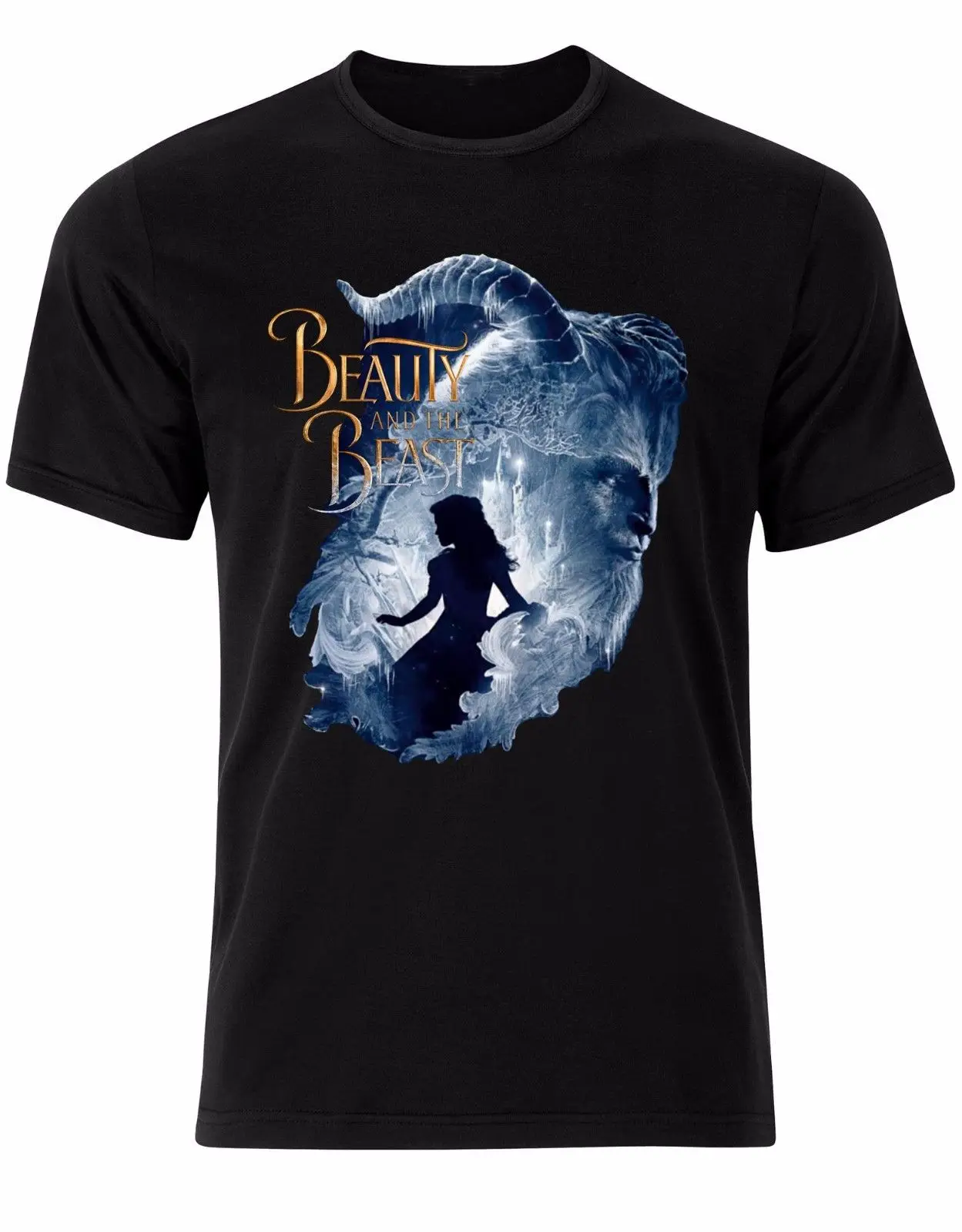 Мужская футболка из фильма Красавица и Чудовище 2017 топ AA58 мультяшная унисекс