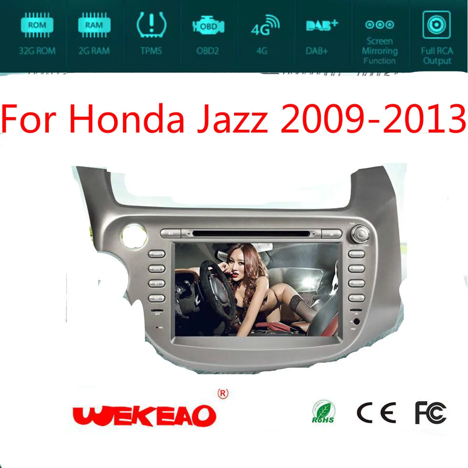 Wekeao автомобильный мультимедийный плеер для Honda Jazz 2009 2013 Поддержка онлайн карту