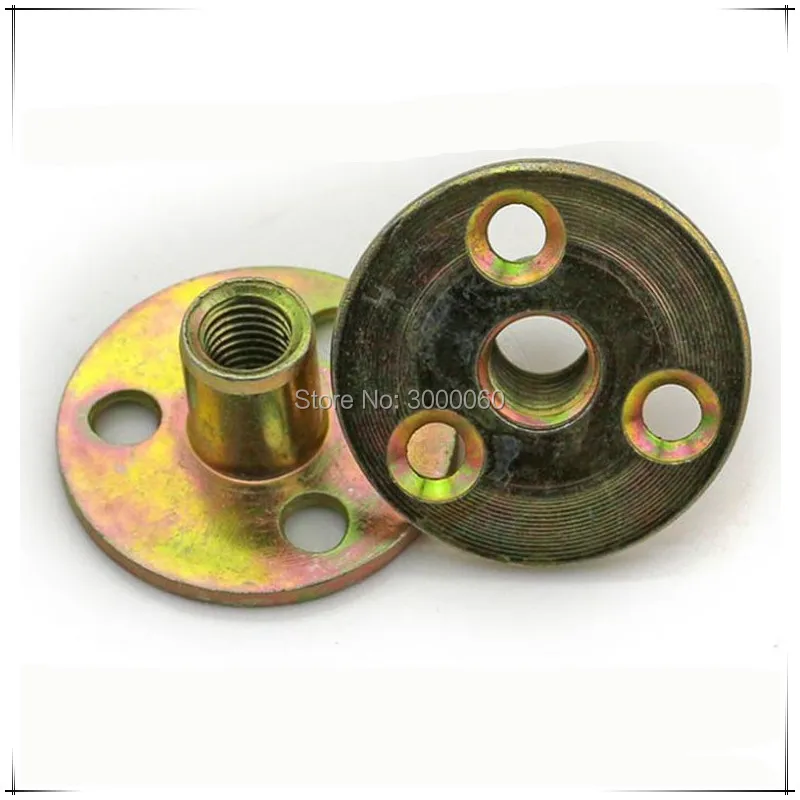 

M8 M10 Zinc Plated Carbon Steel Furniture Lock Tee Nut With Three Holes 50pcs/lot