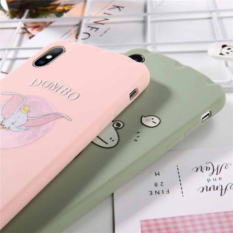 Слон Дамбо телефонные чехлы для iphone XS MAX XR X Мягкий ТПУ Лягушка принц задняя чехол 8