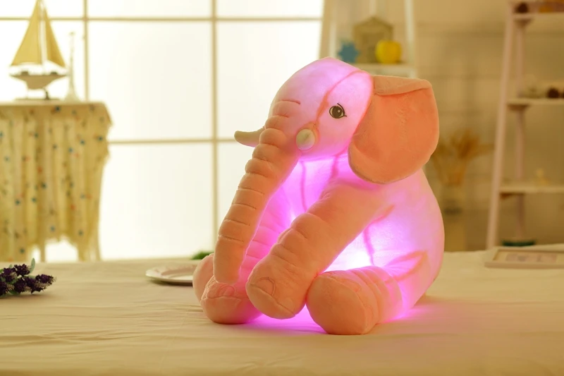 50 см Kawaii животные слон игрушка светящийся и музыкальный для дивана кровати