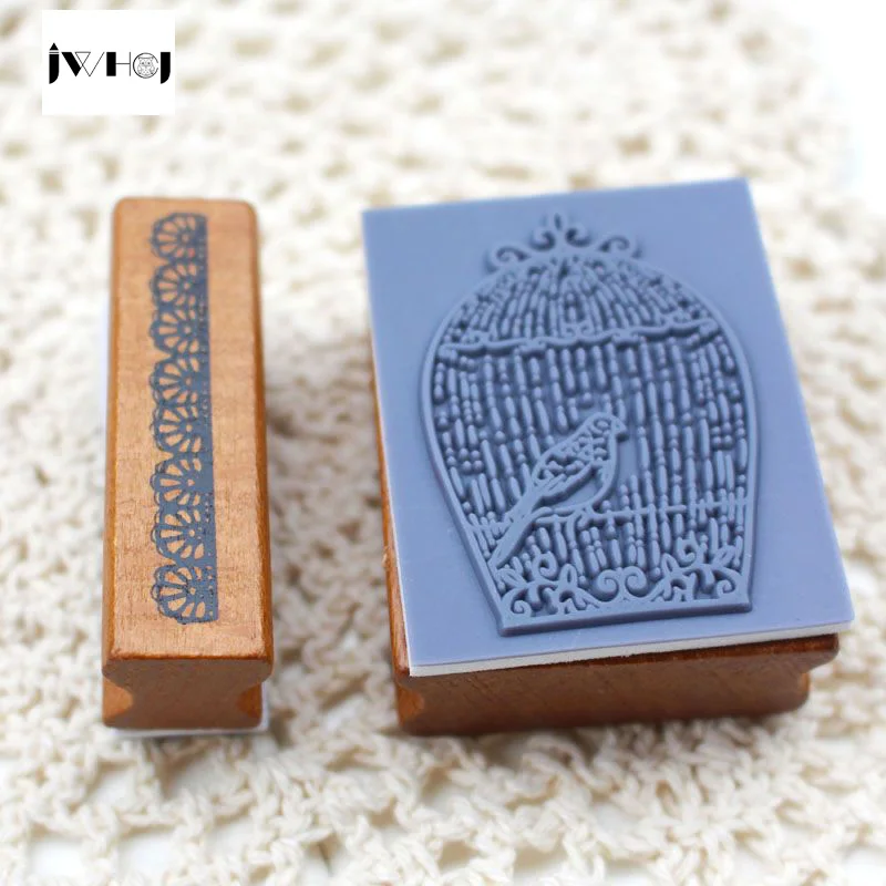 JWHCJ 4 шт./компл. хорошее время DIY жестяная коробка деревянные штампы подарочные