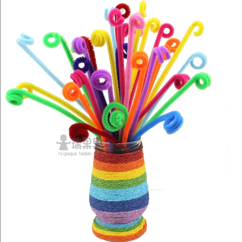 100 шт./компл. плюшевая палочка радужные цвета Shilly Stick развивающие игрушки DIY для
