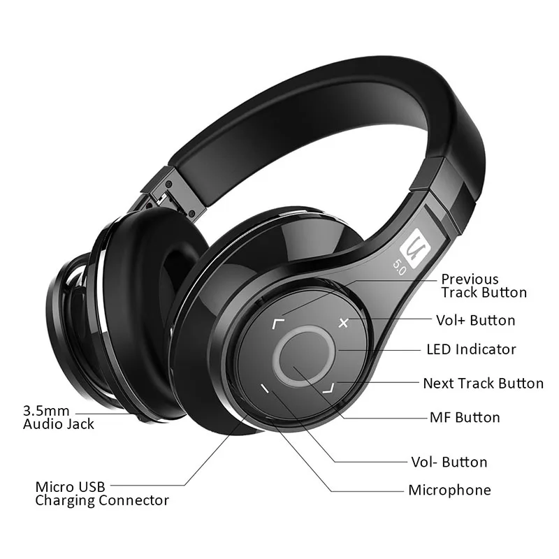 Bluedio U (UFO) 2 высококлассные Bluetooth наушники запатентованные 8 драйверов HiFi
