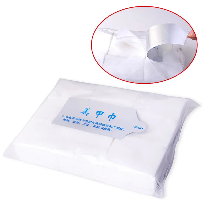 1Pack Nail Acrylic Gel Polish Remover Art Tips Manicure Clean Wipes Cotton Lint Pads Lint-Free Napkins For Nails | Красота и здоровье