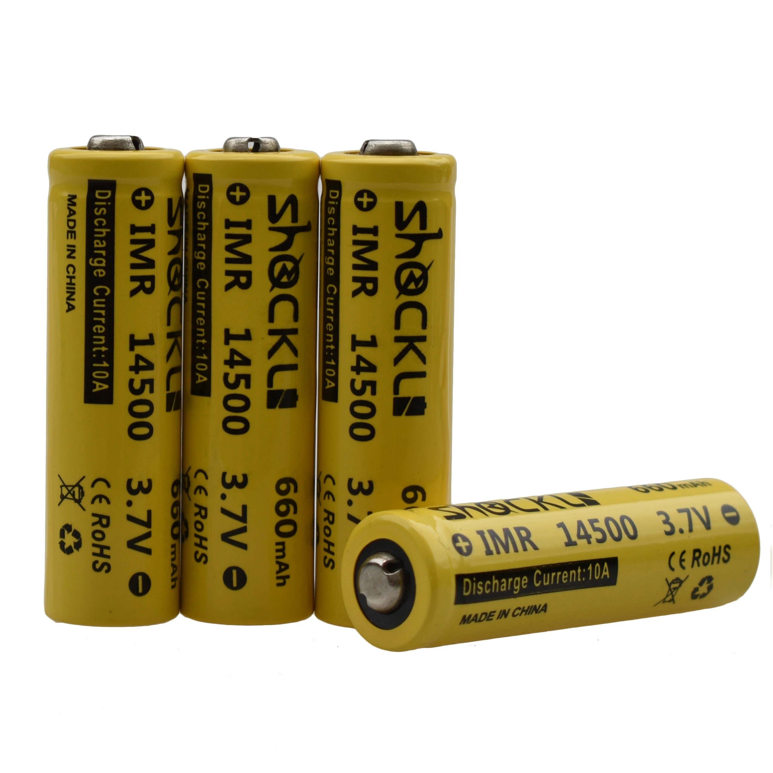 Shockli 14500 AA батарея 3 7 V 660mAh реальная емкость литий ионная аккумуляторная +