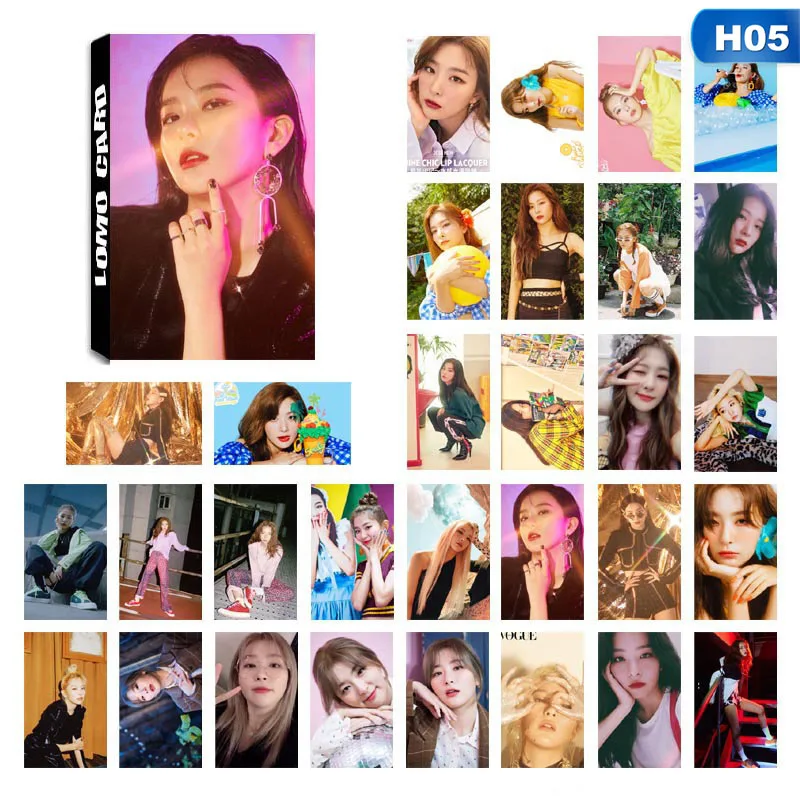 30 шт./компл. K POP красный бархат Новые Ablum Lomo карты самодельные бумажные фото